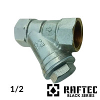 Фільтр грубого очищення 1/2 RAFTEC BLACK Нікель