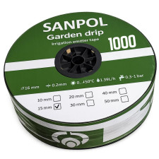 Крапельна стрічка Sanpol 1000м х 15см (емітер.) 8mil 1,38л.