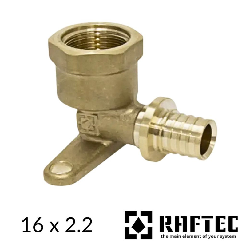 Куточок натяжний настановний водорозетка 16×1/2" RAFTEC PUSH