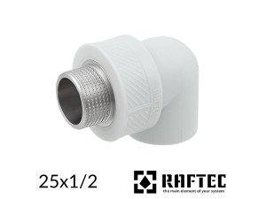 Уголок 25х1/2 наружная резьба RAFTEC PPR