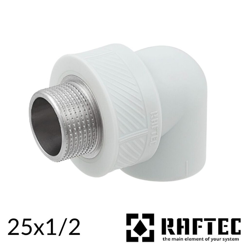 Куточок поліпропіленовий 25х1/2 зовнішній Raftec