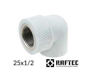 Уголок 25х1/2 внутренняя резьба RAFTEC PPR