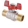 Кран 1 дюйм шариковый EUROPRODUCT НН бабочка (RED)