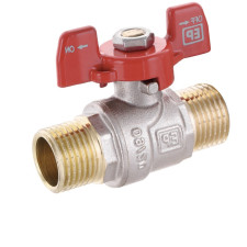 Кран 1 дюйм кульовий EUROPRODUCT ЗЗ метелик (RED)