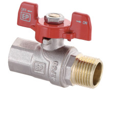 Кран 1 дюйм кульовий EUROPRODUCT ВЗ метелик (RED)