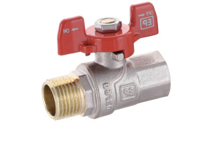 Кран 1 дюйм кульовий EUROPRODUCT ВЗ метелик (RED)