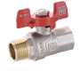 Кран 1 дюйм шариковый EUROPRODUCT ВН бабочка (RED)