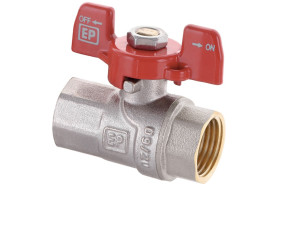 Кран 1 дюйм кульовий EUROPRODUCT ВВ метелик (RED)
