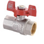Кран 1 дюйм шариковый EUROPRODUCT ВВ бабочка (RED)