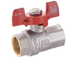 Кран 1 дюйм кульовий EUROPRODUCT ВВ метелик (RED)