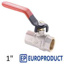 Кран 1 дюйм кульовий EUROPRODUCT ВВ важіль (RED)