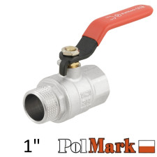 Кран 1 дюйм кульовий POLMARK Strong ВЗ важіль (RED)