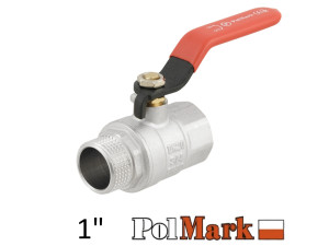 Кран 1 дюйм кульовий POLMARK Strong ВЗ важіль (RED)