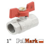 Кран 1 дюйм шариковый POLMARK Strong ВВ бабочка (RED)
