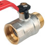 Кран 1 дюйм шариковый POLMARK Base ВН рычаг (RED)