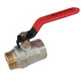 Кран 1 дюйм шариковый POLMARK Base ВН рычаг (RED)
