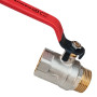 Кран 1 дюйм шариковый POLMARK Base ВН рычаг (RED)