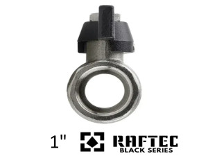 Кран 1 дюйм кульовий RAFTEC ЗЗ метелик (BLACK)