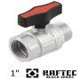Кран 1 дюйм шариковый RAFTEC GOLD ВН бабочка (RED) PN50