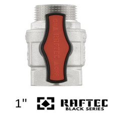 Кран 1 дюйм кульовий RAFTEC GOLD ВЗ метелик (RED) PN50