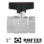Кран 1 дюйм шариковый RAFTEC GOLD ВВ бабочка (RED) PN50