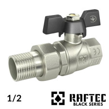 Кран американка прямий 1/2 RAFTEC BLACK