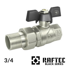 Кран американка прямий 3/4 RAFTEC BLACK