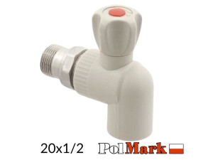 Кран радиаторный угловой 20х1/2 POLMARK PPR
