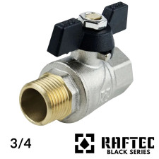 Кран кульовий 3/4 ВЗ метелик RAFTEC BLACK