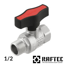 Кран кульовий 1/2 RAFTEC GOLD ВЗ метелик PN64
