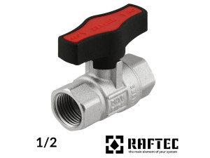 Кран 1/2 кульовий RAFTEC GOLD ВВ метелик PN64