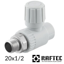 Кран радиаторный прямой 20х1/2 RAFTEC PPR
