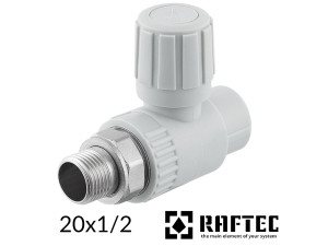 Кран радіаторний прямий 20-1/2 RAFTEC PPR 