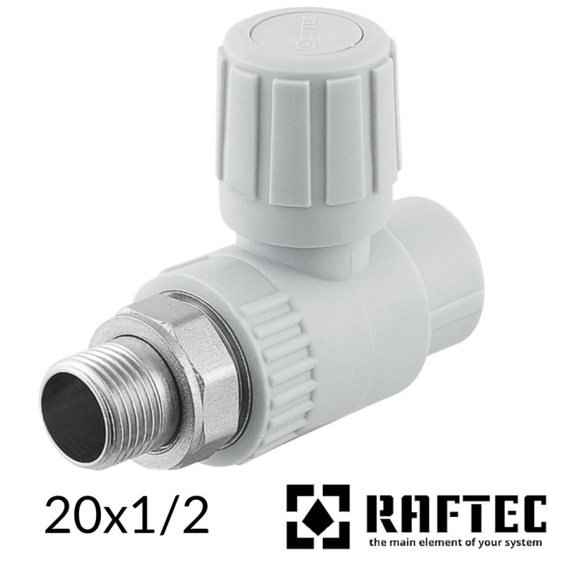 Кран американка полипропилен 20х1/2 Raftec