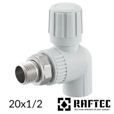 Кран радиаторный угловой 20х1/2 RAFTEC PPR