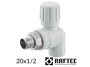 Кран радиаторный угловой 20х1/2 RAFTEC PPR