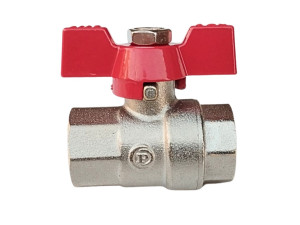 Кран 1/2 кульовий POLMARK Base ВВ метелик (RED)