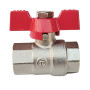 Кран 1/2 шариковый POLMARK Base ВВ бабочка (RED)