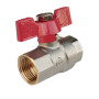 Кран 1/2 шариковый POLMARK Base ВВ бабочка (RED)