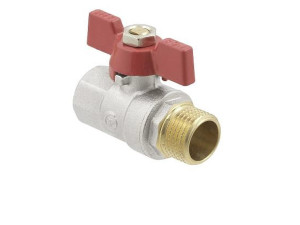 Кран 1 дюйм кульовий POLMARK Base ВЗ метелик (RED)