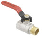 Кран 1 дюйм шариковый POLMARK Base ВН рычаг (RED)