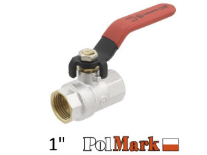 Кран 1 дюйм кульовий POLMARK Base ВВ важіль (RED)