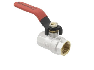 Кран 1 дюйм кульовий POLMARK Base ВВ важіль (RED)