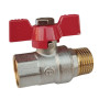 Кран шаровый 1/2 POLMARK Base ВН бабочка (RED)