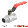 Кран 1/2 кульовий POLMARK Strong ВЗ важіль (RED)