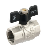 Кран 1/2 кульовий RAFTEC ВВ метелик (BLACK)