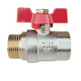 Кран 3/4 шариковый POLMARK Base ВН бабочка (RED)