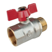 Кран 3/4 кульовий POLMARK Base ВЗ метелик (RED)