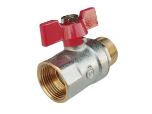 Кран 3/4 кульовий POLMARK Base ВЗ метелик (RED)