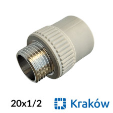 ППР Муфта с наружной резьбой 20 x 1/2 Krakow